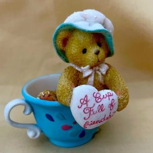 Cherished Teddy Bear in Tea Cup Figurine by ENESCO
